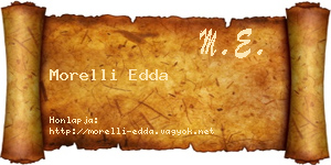 Morelli Edda névjegykártya